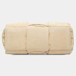 مملوكة مسبقًا حقيبة يد توت بوتيغا فينيتا كبيرة قوس إنتريشياتو شمواة صغيرة وشيرلينغ بنية اللون