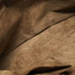 Pre Owned Bottega Veneta Nodini Dark Brown Intrecciato Leather Crossbody Bag