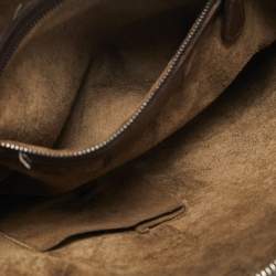 Pre Owned Bottega Veneta Nodini Dark Brown Intrecciato Leather Crossbody Bag