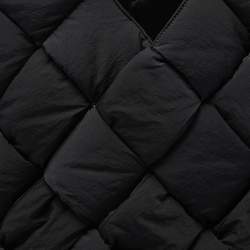 مملوكة مسبقًا Bottega Veneta Cassette Padded Black Intrecciato Nylon Tote