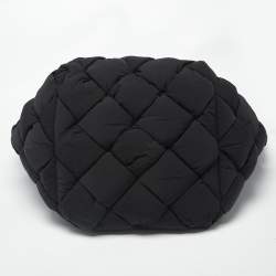 مملوكة مسبقًا Bottega Veneta Cassette Padded Black Intrecciato Nylon Tote