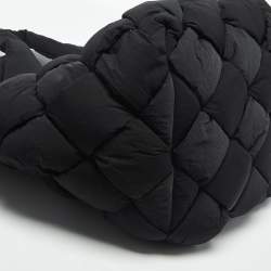 مملوكة مسبقًا Bottega Veneta Cassette Padded Black Intrecciato Nylon Tote