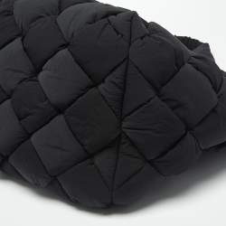 مملوكة مسبقًا Bottega Veneta Cassette Padded Black Intrecciato Nylon Tote