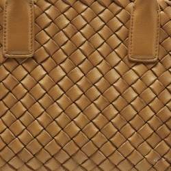 Pre Owned Bottega Veneta Cabat Mini Camel Intrecciato Leather Tote