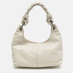 مملوكة مسبقًا Bottega Veneta Braided Handle Light Purple Leather Hobo