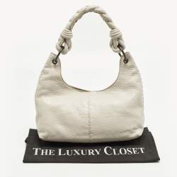 مملوكة مسبقًا Bottega Veneta Braided Handle Light Purple Leather Hobo