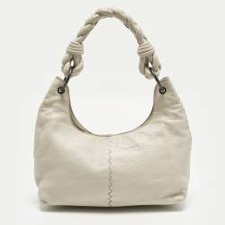 مملوكة مسبقًا Bottega Veneta Braided Handle Light Purple Leather Hobo