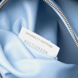 مملوكة مسبقًا Bottega Veneta Blue Small Suede Intrecciato Hop Hobo