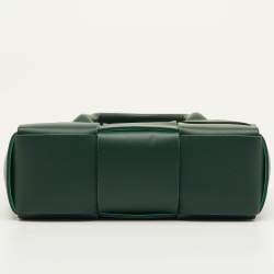 مملوكة مسبقًا Bottega Veneta Candy Arco Mini Dark Green Leather Tote