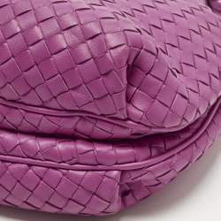 Pre Owned Bottega Veneta Pink Intrecciato Leather Drawstring Hobo