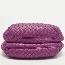 Pre Owned Bottega Veneta Pink Intrecciato Leather Drawstring Hobo