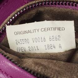 Pre Owned Bottega Veneta Pink Intrecciato Leather Drawstring Hobo