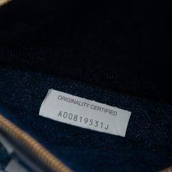 مملوكة مسبقًا Bottega Veneta Blue Mini Leather and Denim Intrecciato Sunrise Hobo