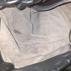 مملوكة مسبقًا Bottega Veneta Black Leather Intrecciato Fortune Cookie Bag