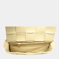 Pre Owned Bottega Veneta Yellow Calf Cassette Crossbody Bag