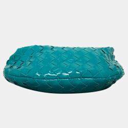 مملوكة مسبقًا Bottega Veneta Mini Jodie Blue Patent Leather Bag