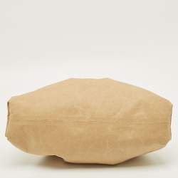 مملوكة مسبقًا Bottega Veneta The Pouch Beige Kraft Paper Clutch