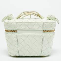 مملوكة مسبقًا حقيبة بوتيغا فينيتا فانتي مينت أخضر إنتريتشياتو جلد ميني