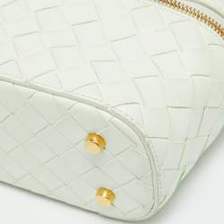 مملوكة مسبقًا حقيبة بوتيغا فينيتا فانتي مينت أخضر إنتريتشياتو جلد ميني