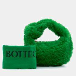 Pre Owned Bottega Veneta Green Mini Shearling Jodie