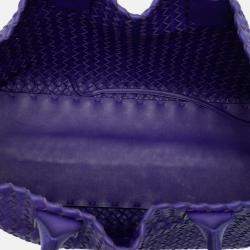 Pre Owned حقيبة يد بوتيغا فينيتا كابات إنتريتشو أرجواني جلد الضأن متوسطة