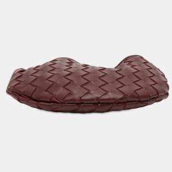 Pre Owned حقيبة ساتشل بوتيغا فينيتا سردين منسوج جلد حمل صغير أحمر