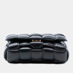 مملوكة مسبقًا حقيبة كروس بوتيغا فينيتا كاسيت مبطنة جلد أنتريتشياتو أسود