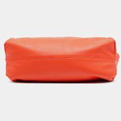 مملوكة مسبقًا حقيبة سلسلة بوتيغا فينيتا برتقالية جلد الحمل