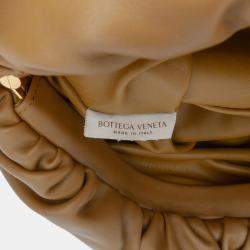 Pre Owned Bottega Veneta Brown Lambskin Chain Pouch