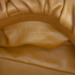 Pre Owned Bottega Veneta Brown Lambskin Chain Pouch