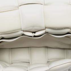 Pre Owned Bottega Veneta White Nappa Intrecciato Padded Cassette Crossbody