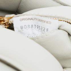 Pre Owned Bottega Veneta White Nappa Intrecciato Padded Cassette Crossbody
