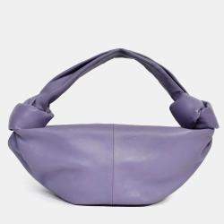 مملوكة مسبقًا Bottega Veneta Lilac Leather Mini Double Knot Top Handle Bag