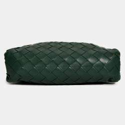 مملوكة مسبقًا حقيبة بوتيغا فينيتا ميني بوشت جلد إنتريشياتو أخضر غابي