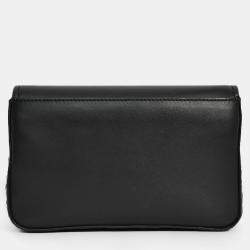 Pre Owned محفظة بوتيغا فينيتا جلد أنترشياتو أسود بسلسلة