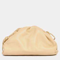 مملوكة مسبقًا حقيبة بوتيغا فينيتا ميني بوش جلد بيج