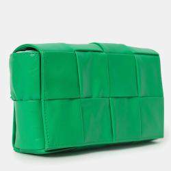 مملوكة مسبقًا حقيبة بوتيغا فينيتا كاسيت جلد أخضر بوتيغا فينيتا