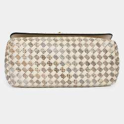 مملوكة مسبقًا حقيبة كتف عقدة أوليمبيا بوتيغا فينيتا 2018 جلد إيرز إنترتشياتو مدققة رمادية