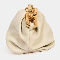 Pre Owned Bottega Veneta Beige Chain Pouch Bag