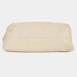 Pre Owned Bottega Veneta Beige Chain Pouch Bag