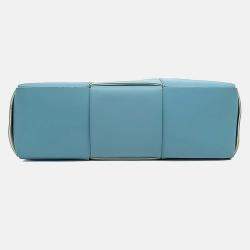 Pre Owned حقيبة يد بوتيغا فينيتا أركو من الجلد الأزرق