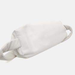 Pre Owned Bottega Veneta White Leather Belt Bag