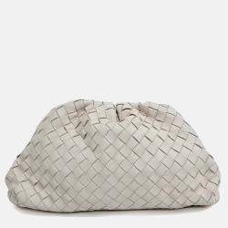 مملوكة مسبقًا Bottega Veneta Beige Leather Mesh Butter Calf Pouch