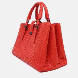 مملوكة مسبقًا Bottega Veneta Red Leather Mesh Roma Bag