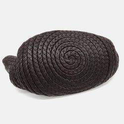 Pre Owned Bottega Veneta Brown Leather Mesh Tote Bag