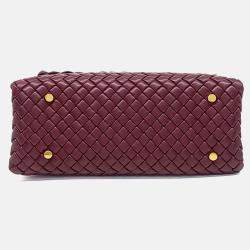 مملوكة مسبقًا Bottega Veneta Burgundy Leather Patti Top Handle Bag
