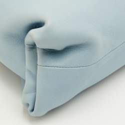 مملوكة مسبقًا Bottega Veneta BV Trine Angular Light Blue Leather Clutch