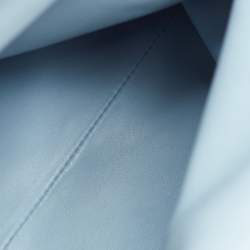 مملوكة مسبقًا Bottega Veneta BV Trine Angular Light Blue Leather Clutch