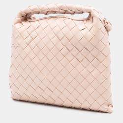 مملوكة مسبقًا Bottega Veneta Pink Mini Calfskin Intrecciato Hop Satchel