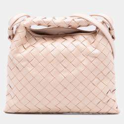 مملوكة مسبقًا حقيبة بوتيغا فينيتا هوب صغيرة جلد العجل إنتريشياتو وردي